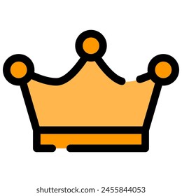crown icon in flat outline style