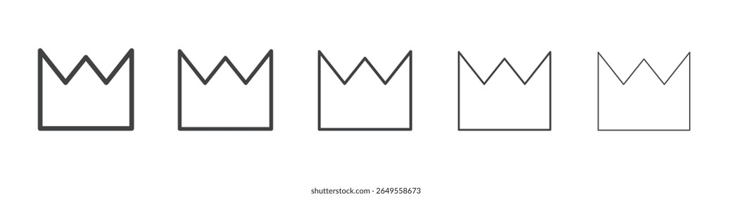 Ícone de coroa simples esboço logotipo