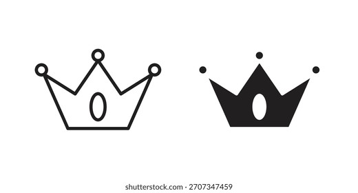 Crown icon. flat and stroke style Collection. simple symbol