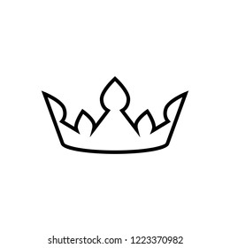 Crown icon, flat style, isolated on white background, crown symbol for your web site design, logo, app, UI, vector illustration