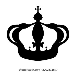 Icono de corona en estilo plano aislado en fondo blanco. Símbolo de la corona para el diseño de su sitio web, logotipo, icono.