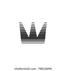 crown icon in flat style. symbol for web site design. logo vector illustration