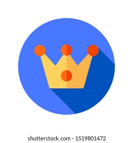Crown icon. Flat style. Vevtor illustration