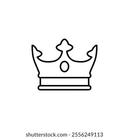 crown icon Flat symbol set outline