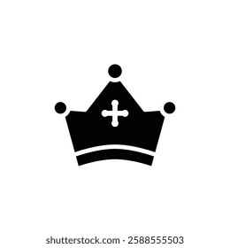 Crown icon Flat vector set outline