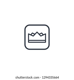 crown icon. in frame vector illustration - Vector