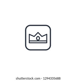crown icon. in frame vector illustration - Vector