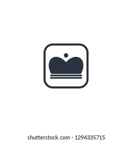 crown icon. in frame vector illustration - Vector
