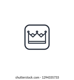 crown icon. in frame vector illustration - Vector