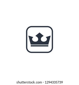 crown icon. in frame vector illustration - Vector