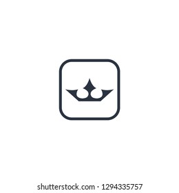 crown icon. in frame vector illustration - Vector
