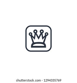 crown icon. in frame vector illustration - Vector
