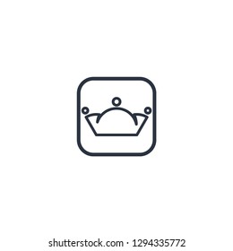 crown icon. in frame vector illustration - Vector