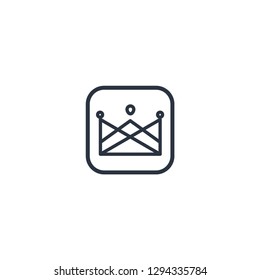 crown icon. in frame vector illustration - Vector