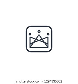crown icon. in frame vector illustration - Vector
