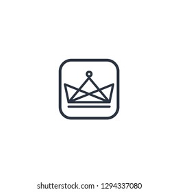 crown icon. in frame vector illustration - Vector