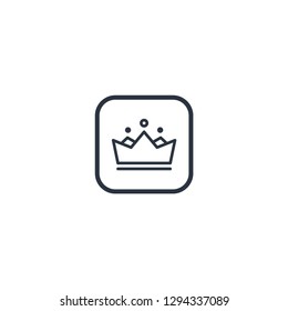 crown icon. in frame vector illustration - Vector