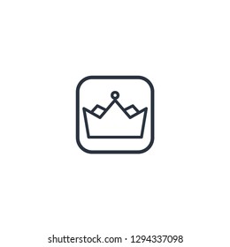 crown icon. in frame vector illustration - Vector