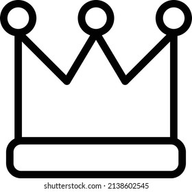 Crown Icon, Gaming Sign And Symbol Isolated On White Background. Game Icon for Mobile Apps.