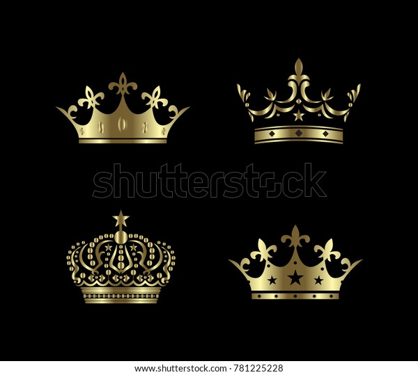 Crown Icon Gold Crown Design Template Stock Vector (Royalty Free) 781225228