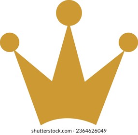 icono de la corona vector plano dorado transparente 