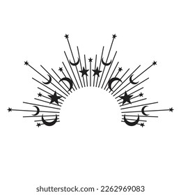 Crown icon graphic design. Modern royal kinq queen abstract icon. Luxury crown vector icon.