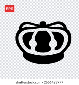 Crown icon, hat icon, king icon, EPS format vector icon illustration file