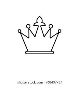 crown icon illustration isolated vector