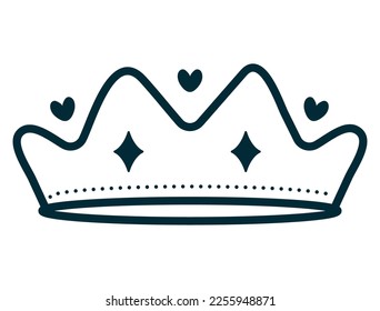 imagen de icono de la corona sobre blanco