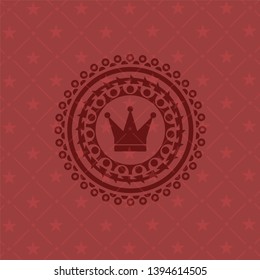 crown icon inside badge with red background