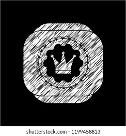 crown icon inside chalk emblem