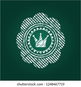 crown icon inside chalk emblem