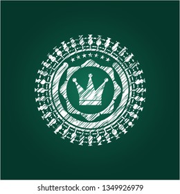 crown icon inside chalk emblem