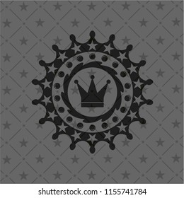 crown icon inside dark badge