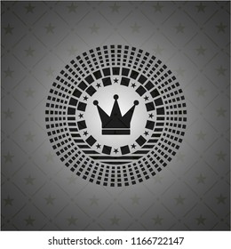 crown icon inside dark badge or emblem