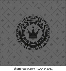 crown icon inside dark badge