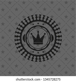 crown icon inside dark emblem