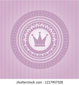 crown icon inside pink icon or emblem