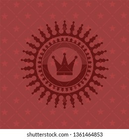 crown icon inside red icon or emblem