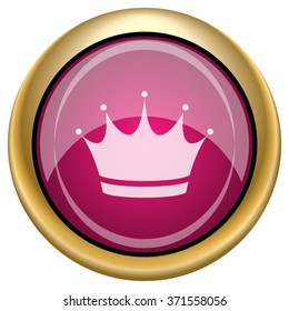 Crown icon. Internet button on white background. EPS10 vector.