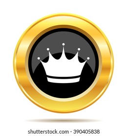 Crown icon. Internet button on white background. EPS10 vector.
