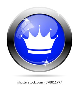 Crown icon. Internet button on white background. EPS10 vector
