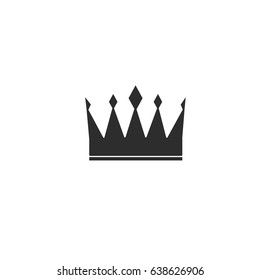 crown Icon. Isolated. Flat design. Vector.