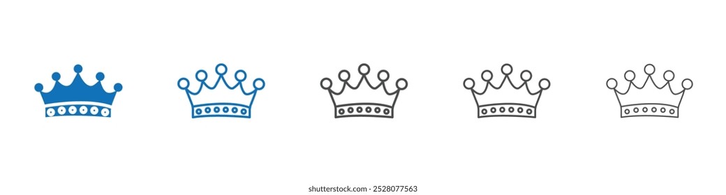 Crown icon Isolated flat vector in outline