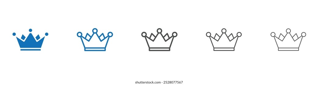Ícone da coroa Vetor plano isolado no contorno