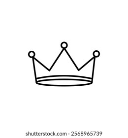 Crown icon Isolated flat vector in outline