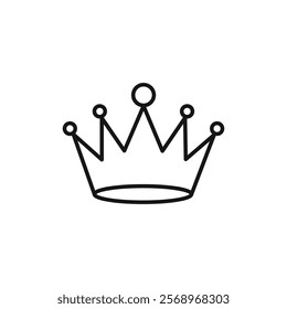 Crown icon Isolated flat vector in outline