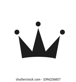 Crown icon isolated on white background. Flat crown icon for web site, backdrop and logo template. Useful for poster, placard and banner. Creative art concept, vector illustration, eps 10