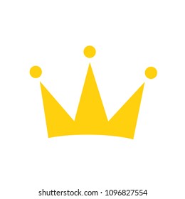 Crown icon isolated on white background. Flat crown icon for web site, backdrop and logo template. Useful for poster, placard and banner. Creative art concept, vector illustration, eps 10