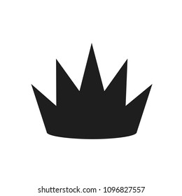 Crown icon isolated on white background. Flat crown icon for web site, backdrop and logo template. Useful for poster, placard and banner. Creative art concept, vector illustration, eps 10